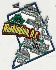 WASHINGTON D.C. - 7-COLOR JUMBO MAP MAGNET  NEW picture