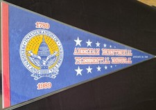 1989 US President George H.W. Bush VP Quayle Bicentennial Inauguration Pennant picture