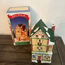 Vintage Dickens Winterville Book & Charts Porcelain Christmas Village House picture