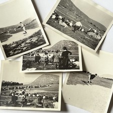 Vintage B&W Snapshot Photograph Bear Mountain Inn Hancock NY Baseball Dodgers ? picture