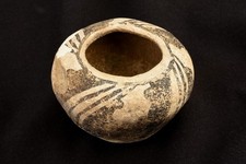 Pre-Columbian Mimbres Black White Pottery Jar, 10th to 12th Cty Native American picture