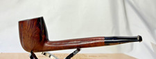Vtg H.H.G. Imported Briar Pipe Carved Canadian Style Oval Shank Seasoned picture