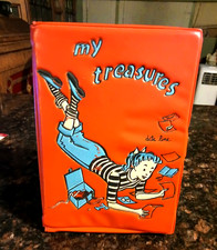 Old Vintage Red Vinyl Date Line My Treasures Keepsake Box 1950s picture