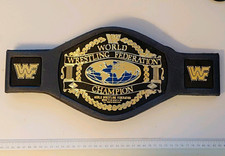 WWF World Wrestling Federation Champion Belt Replica Black/Gold Made in USA picture