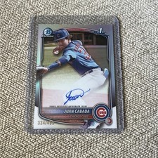 2025 Topps Bowman Chrome Prospects 1st Juan Cabada Auto Refractor /499 picture