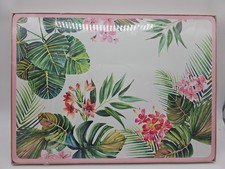 Sur La Table Cork Back Placemats Set of 4 NIP Cabana Palm Wipeable Tropical picture