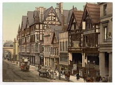 Eastgate Street and Newgate Street Chester England c1900 OLD PHOTO picture