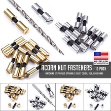 Acorn Nut Fasteners (10 Pack) - Matching Step Drills Optional - for DIY Handles picture