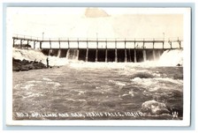 1941 View Of Spillway And Dam Idaho Falls ID RPPC Photo Posted Vintage Postcard picture