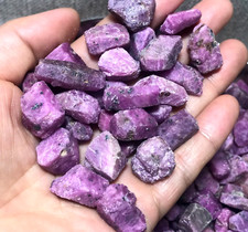1000g 200pcs Natural Red Corundum Rough Ruby Loose Gemstone Jewelry Making picture