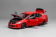 MotorHelix 1/18 Honda Civic Type R FD2 MUGEN RR Model Car Red Toys Gifts Display picture