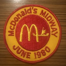 Vtg McDonald's Midway Island June 1980 Commemorative Embroidered Patch 4” RARE picture