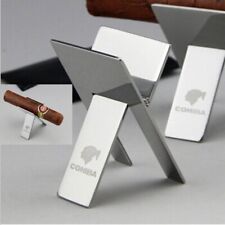 4 Pcs Silver Cigar Stand Ashtray Stainless Steel Metal Cigarette Holder Foldable picture