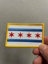 CITY OF CHICAGO FLAG PATCH, BIKER PATCHES, FLAG PATCHES, CHICAGO FLAGS picture