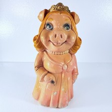 VTG Miss Piggy 1980's Chalkware Bank ATOZ Productions  Muppets Jim Henson Rare picture