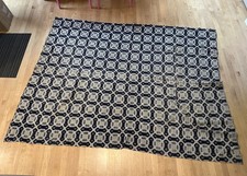 Beautiful Antique Linsey-Woolsey Blanket Coverlet Early 1800's 68