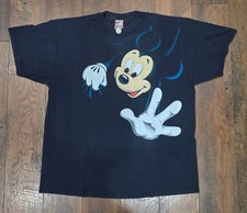 RARE VTG 90s Mickey Mouse Tee Disney Parks Grail USA Made OSFA picture