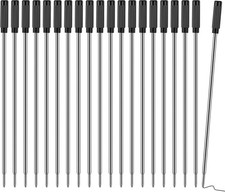 20Pcs Cross Style Ballpoint Pen Refills Smooth Flow Ink 1.0mm Medium Point Black picture