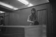 Photo:Fran�oise Hardy 1960s Ping Pong Table Tennis Portrait picture