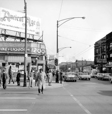 Chicago Street scene On 1960's Historic 1960s Old Photo picture