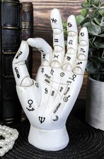 Psychic Fortune Teller Chirology Palmistry Hand Palm With Lines Mounts Figurine picture