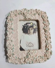 Vtg 1989 Fancy Frames by United Design Blush Pink Roses Picture Frame 3.5