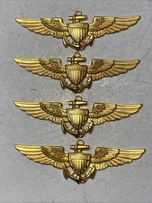 US Navy  Naval Aviator Pilot Aviation Wings (lot Of 4) Badge (no Pins) USN-AVB picture