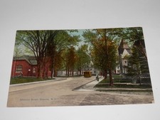 ONEONTA NY - 1907-1915 ERA POSTCARD - CHESTNUT STREET - STREET CAR picture