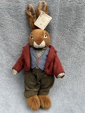 Russ Carlton Bunny Rabbit Vintage Toy Plush Animal NWT Fully Dressed Adorable picture