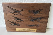 VTG LOCKHEED MARTIN TACTICAL AIRCRAFT SYSTEMS WOOD ENGRAVED PLAQUE 14” X 10” picture