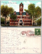 Court House Allen County Iola Kansas Postcard picture