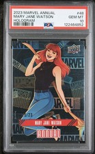 2023-2024 UD MARVEL ANNUAL HOLOGRAM #48 MARY JANE WATSON 10/23 PSA 10 picture