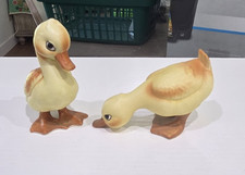 Pair of Lefton Napco Vintage 4 inch Yellow Ducks Ducklings Cottage Core H6981 picture