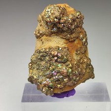 Pyrite/Marcasite Beautiful iridescent Specimen On Matrix With Unique Growth-Pak. picture