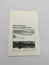 Jeppesen Sanderson Private Pilot Final Exam Booklet 1979 Aviation Memorabilia picture