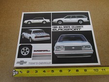 1985 Chevrolet Celebrity Eurosport sales brochure SHEET ORIGINAL literature picture