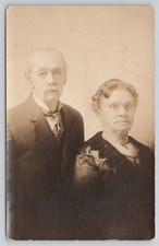 RPPC Portrait of an Older Couple Vintage Postcard picture