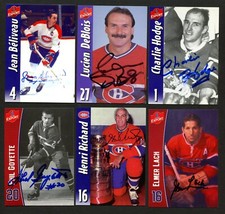 6 different signed autographed Molson Export Canadiens Hockey READ DESCRIPTION picture