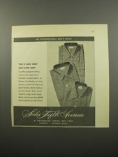 1950 Saks Fifth Avenue Easy-Goer Shirt Advertisement picture
