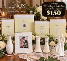 Lenox Bliss 5x7 Porcelain Photo Frame White Wedding Ornate Floral Portrait picture