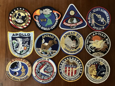 Complete Set - All 12 Crewed Apollo Missions Vintage NASA Embroidered Patches picture
