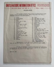 March 30, 1945 United Nations Information Office Press Release—Pre-Charter picture