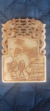 VINTAGE ● CHINESE ● JADE HARDSTONE ● PLAQUE ● BEAUTIFUL  picture