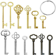 Universal 12PC Skeleton Key Set for Antique Furniture picture