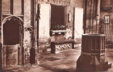 Postcard RPPC THe Two Fonts Croyland Abbey UK picture
