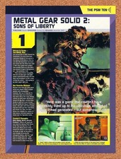2002 Metal Gear Solid 2 Sons Of Liberty PS2 Original Ad / Promo vr5 picture
