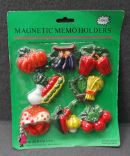 NEW Regent 8-Pcs Magnetic Memo Holder Food Refrigerator Magnets VTG 70s 80s picture