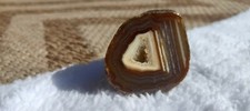 Gorgeous Brown and White Triangular Patterned Waterline Agate picture