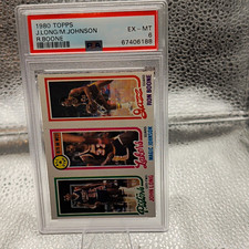 Topps 1980 Topps Magic Johnson John Long Ron Boone PSA Graded #6 67406188 picture