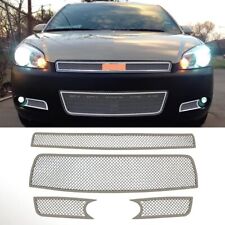 Fits 2006-13 Chevy Impala Chrome Stainless Steel Mesh Grille Grill Insert Combo picture